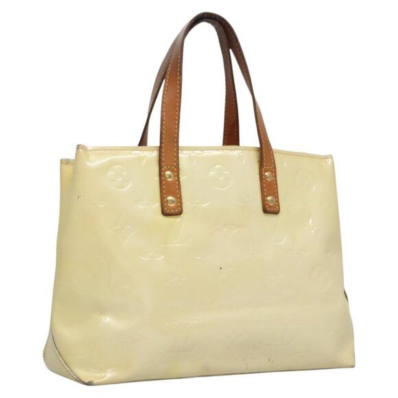 LOUIS VUITTON Monogram Vernis Reade PM Hand Bag Perle M91336 LV Auth BA580 - Picture 1 of 16
